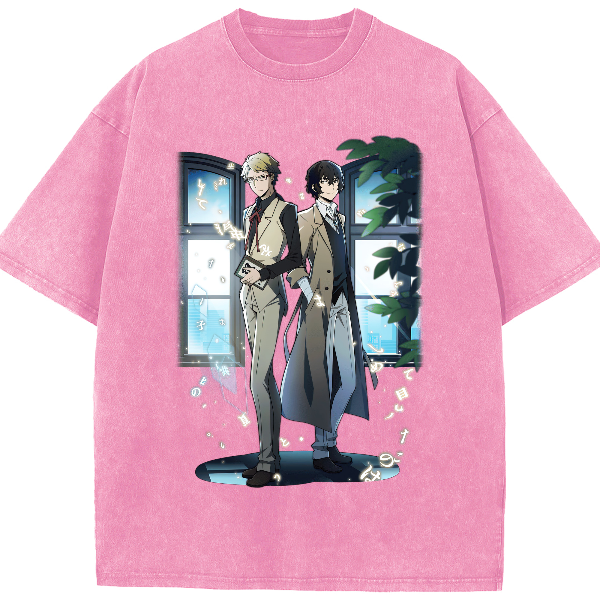 （画像用） 文豪ストレイドッグス Bungo Stray Dogs 綿100% ヴィンテージ風 半袖Tシャツ（フロントプリント）